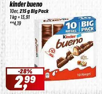 Kinder Bueno Big Pack 10er, 215 g - Jetzt nur 2,99 €!