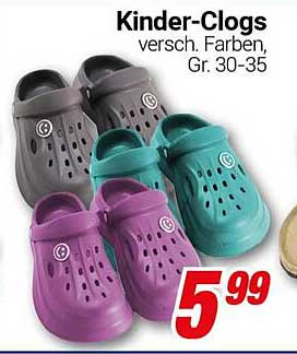 Kinder-Clogs in verschiedenen Farben, Größe 30-35