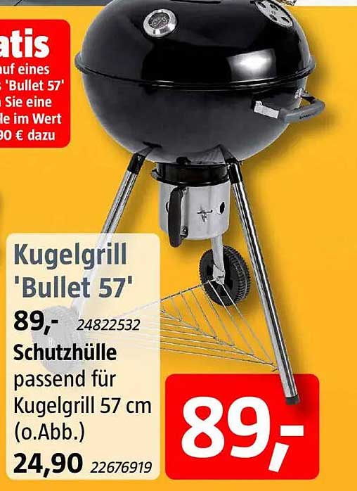 Kugelgrill 'Bullet 57' mit Gratis Schutzhaube