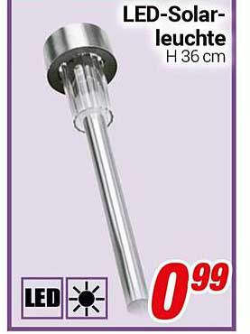 LED-Solarleuchte H 36 cm