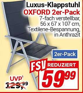 Luxus-Klappstuhl OXFORD 2er-Pack