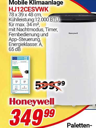 Mobile Klimaanlage HJ12CESVWK von Honeywell