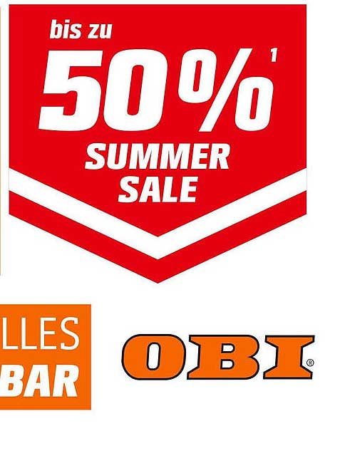 OBI Summer Sale - Bis zu 50% Rabatt