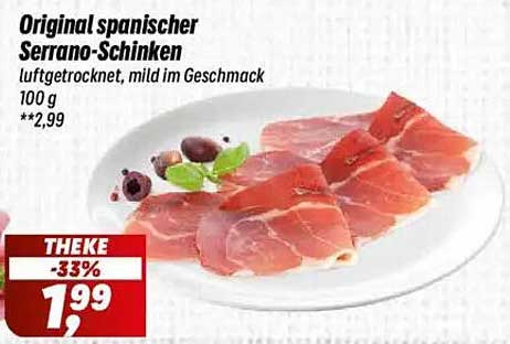 Original spanischer Serrano-Schinken