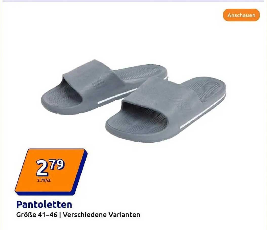 Pantoletten in verschiedenen Varianten