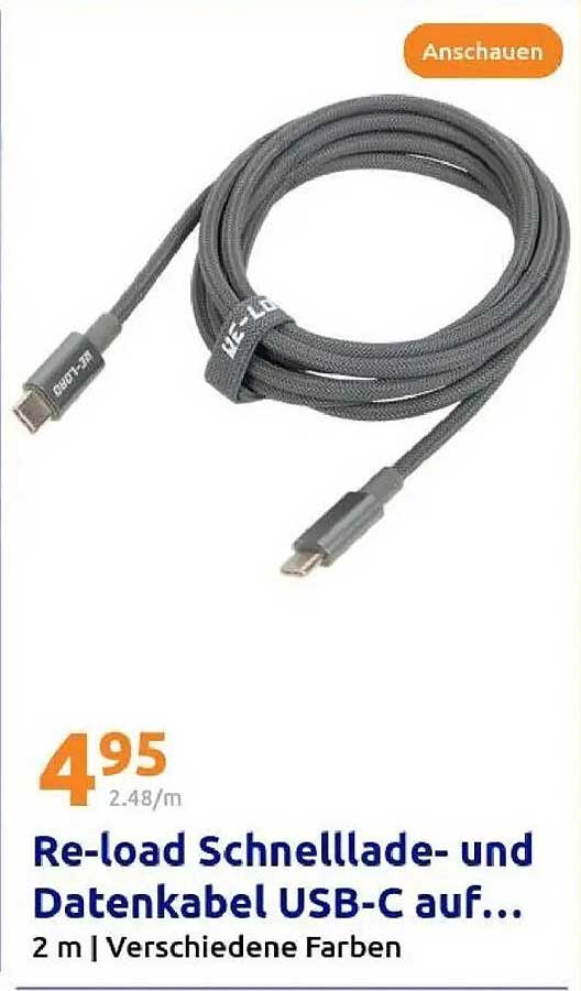 Re-load Schnelllade- und Datenkabel USB-C auf...