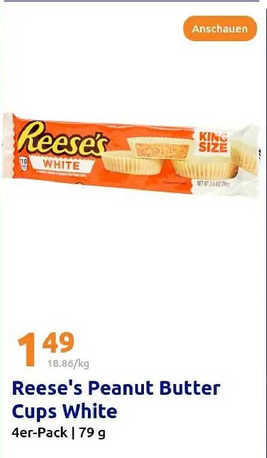 Reese's Peanut Butter Cups White - 4er-Pack