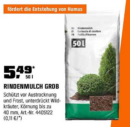 Rindenmulch Grob 50 l