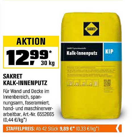 Sakret Kalk-Innenputz 30 kg