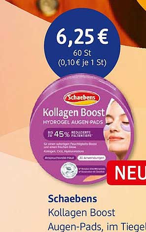 Schaebens Kollagen Boost Hydrogel Augen-Pads