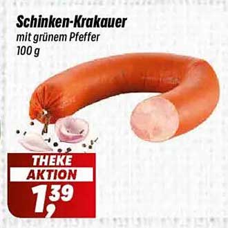 Schinken-Krakauer mit grünem Pfeffer 100 g