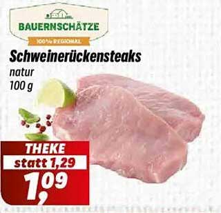 Schweinerückensteaks natur 100 g