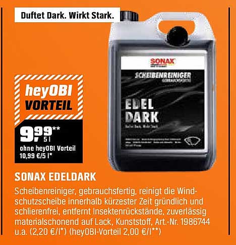 SONAX EDEL DARK Scheibenreiniger 5 l