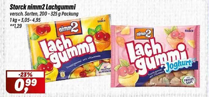 Storck nimm2 Lachgummi 200 - 325 g Packung