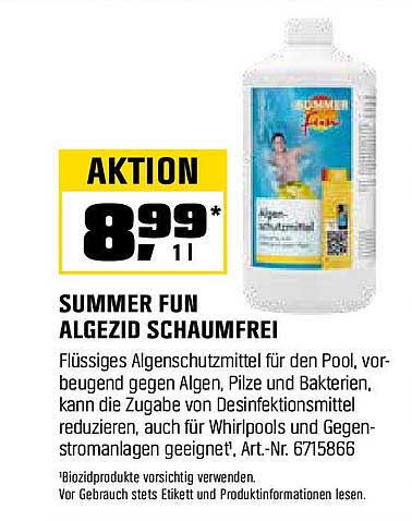SUMMER FUN ALGEZID SCHAUMFREI