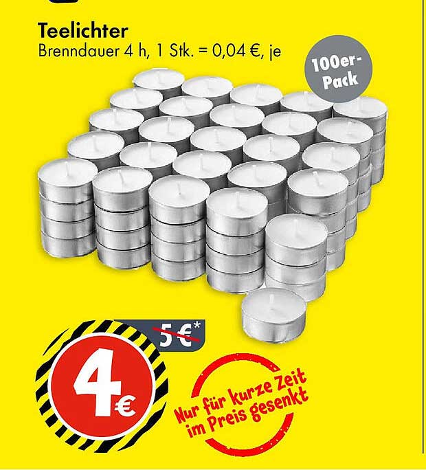 Teelichter 100er-Pack