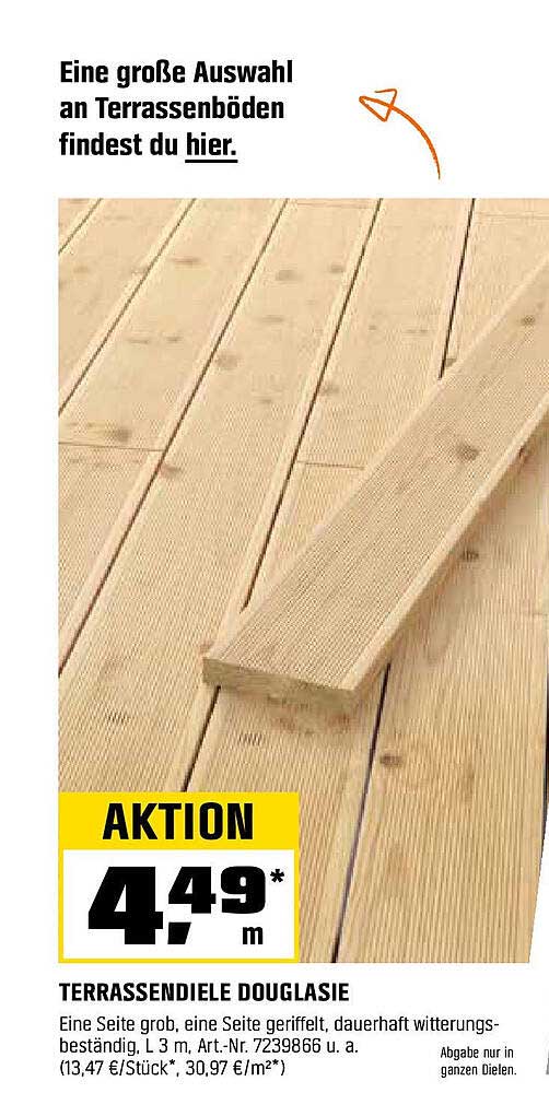 Terrassendiele Douglasie – Aktion