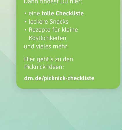 Tolle Checkliste für den perfekten Picknick-Tag