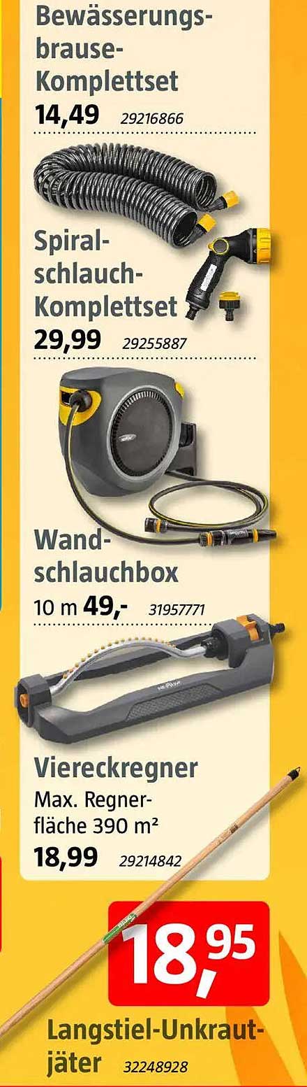 Viereckregner Max. Regnerfläche 390 m²