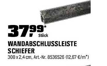 Wandabschlussleiste Schiefer