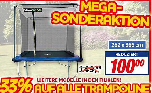 WELLACTIVE Trampolin 262 x 366 cm - Mega-Sonderaktion