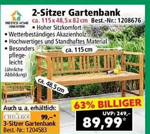 2-Sitzer Gartenbank