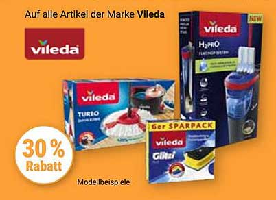 30 % Rabatt auf alle Artikel der Marke Vileda