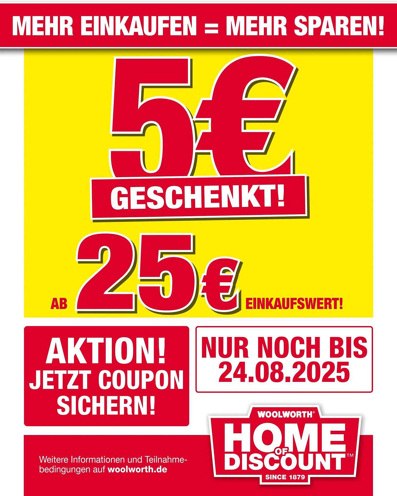 5€ Gutschein ab 25€ Einkaufswert – Aktion nur bis 24.08.2025!