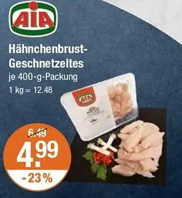AIA Hähnchenbrust-Geschnetzeltes 400-g-Packung