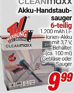 Akku-Handstaubsauger CLEANmaxx - 6-teilig