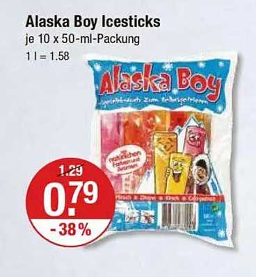 Alaska Boy Icesticks – je 10 x 50-ml-Packung