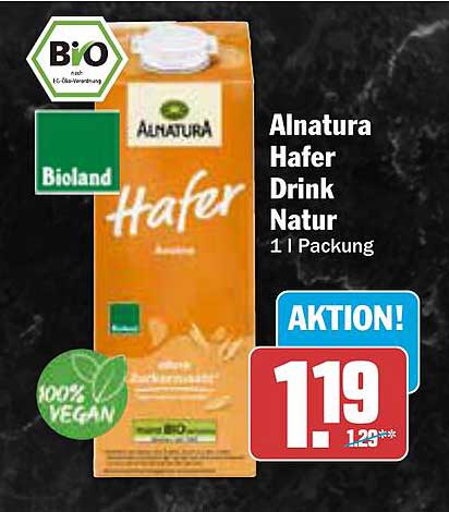 Alnatura Hafer Drink Natur 1 l Packung