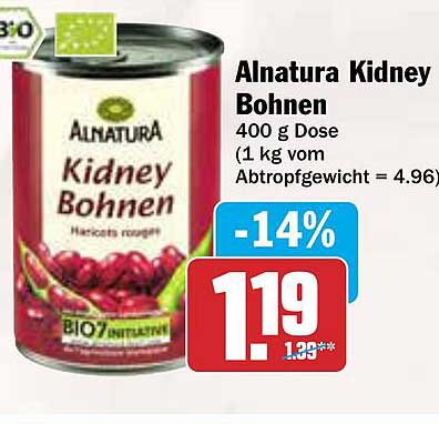 Alnatura Kidney Bohnen 400 g Dose