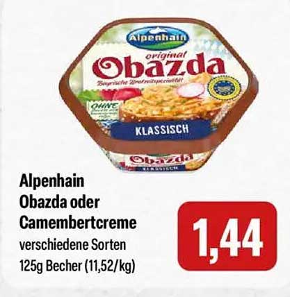 Alpenhain Obazda oder Camembertcreme 125g Becher
