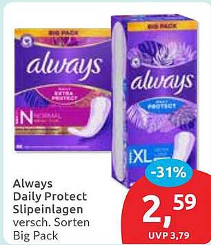 Always Daily Protect Slipeinlagen Big Pack