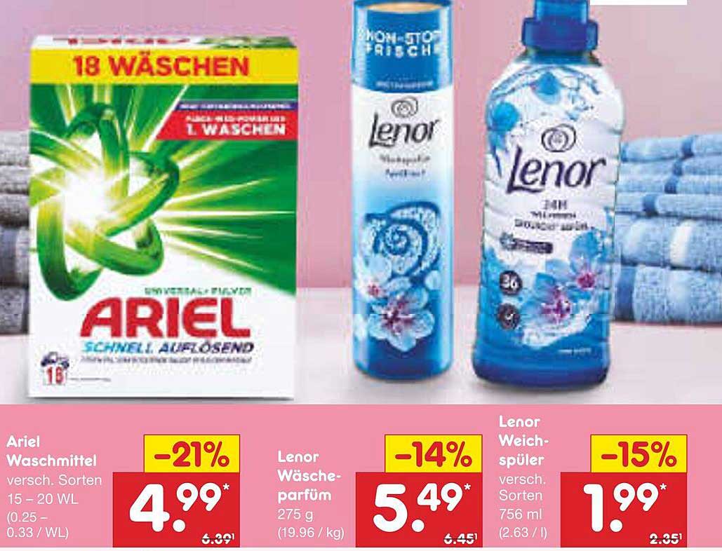 Ariel Waschmittel 18 Wäschen für nur 4,99 €