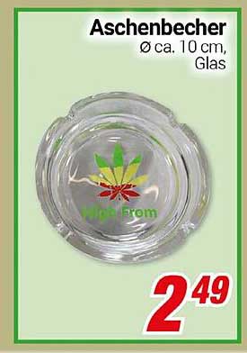 Aschenbecher Ø ca. 10 cm, Glas
