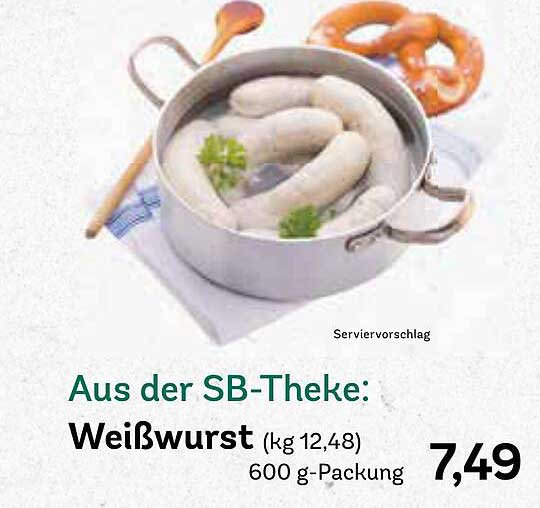 Aus der SB-Theke: Weißwurst 600 g-Packung