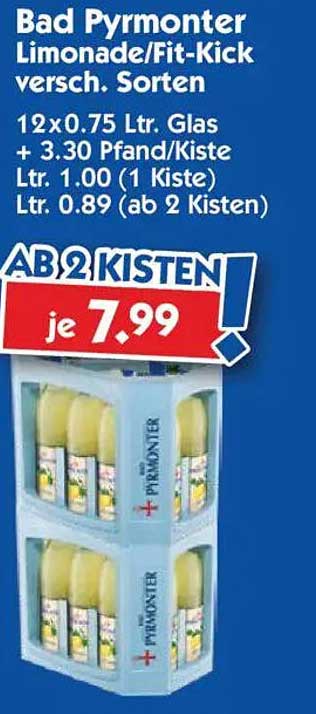 Bad Pyrmonter Limonade/Fit-Kick (verschiedene Sorten)