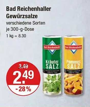Bad Reichenhaller Gewürzsalze verschiedene Sorten je 300-g-Dose