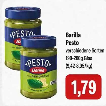 Barilla Pesto verschiedene Sorten 190-200g Glas