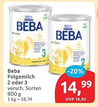 Beba Folgemilch 2 oder 3, 800 g