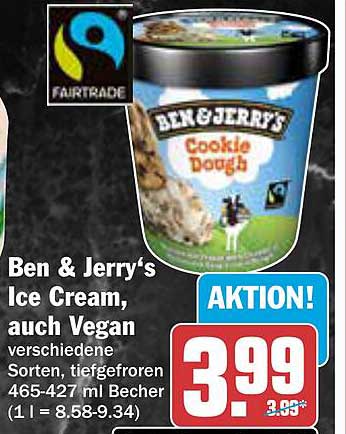 Ben & Jerry's Ice Cream, auch Vegan - Verschiedene Sorten