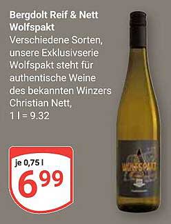 Bergdolt Reif & Nett Wolfspakt 0,75l
