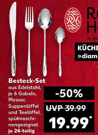 Besteck-Set 24-teilig aus Edelstahl von R&H