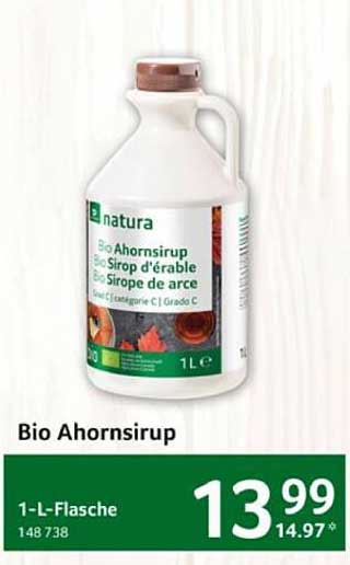 Bio Ahornsirup 1-L-Flasche