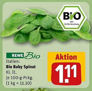 Bio Baby Spinat Kl. II - Aktion bei REWE