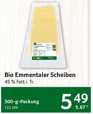 Bio Emmentaler Scheiben 500-g-Packung