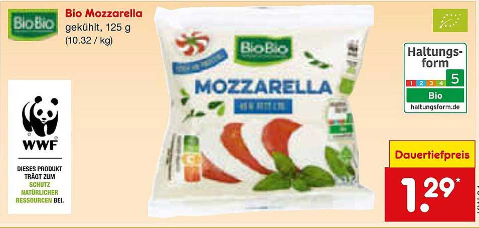Bio Mozzarella, gekühlt, 125 g