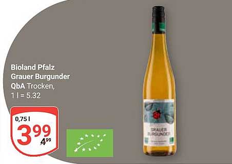 Bioland Pfalz Grauer Burgunder QbA Trocken